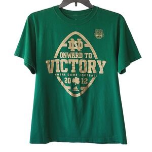 ADIDAS Notre Dame Fighting Irish T-Shirt‎ Mens Large Onward to Victory Football